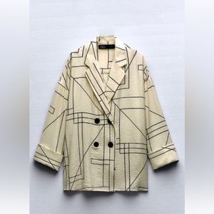 Zara Blazer and Pant Geometric Set